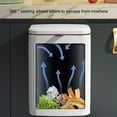 thumbnail image 3 of Maytalsory Space-saving And Convenient Stainless Steel Trash Can For Kitchen Innovative black 8L, 3 of 6