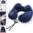 thumbnail image 2 of Neck Pillows for Travel,Press Inflatable U-Shaped Pillow Portable U-Shaped Pillow Inflatable Headrest Neck Pillow Airplane Travel Neck Pillow Pressable Inflatable Double Hump U-Shaped, 2 of 5