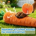 thumbnail image 6 of Giant Carrot Dog Toy, Dog Squeaky Toys to Keep Them Busy for Small, Medium, & Large Dogs, Cute Carrot with Soft Squeaker – Durable Bite-Resistant Plush, Embroidered Details (1PC, S), 6 of 7