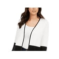 thumbnail image 2 of Charter Club Women's Milano Cotton Colorblocked Cardigan White Size Medium, 2 of 3