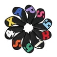 thumbnail image 1 of 10 fundas de cuero sintético para cabezas de hierro de palos de golf, ligeras y aptas para todas las marcas. Negro, 1 of 8