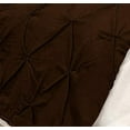 thumbnail image 2 of Bed Runner 5 Piece With 4 Pillowcases, 400 Thread Count, 100% Egyptian Cotton, Super Soft and Luxury, Pinch Pleated Design, Bed Runner For Bed - Chocolate Solid, Queen Size., 2 of 5