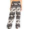 thumbnail image 2 of Sakkas Akilla Women's Loose Printed Yoga Elephant Pants Elastic Waist w/Pocket - E-Black - One Size, 2 of 5