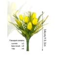 thumbnail image 2 of Portable Tulip Decorations,13.3in Artificial Spring Flowers with Tulips,Lavender for Wedding,12 Pack,Durable Table Centerpiece for Home,Kitchen,Table, 2 of 6
