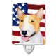 thumbnail image 1 of Caroline'S Treasures Ss4023Cnl Bandera Estadounidense Con Bull Terrier Luz Nocturna De Cerámica Compacta Con Certificación Ul, Ideal Para Dormitorio, Baño, Guardería, Pasillo, Cocina, 6 X 4 X 3, Multi, 1 of 1
