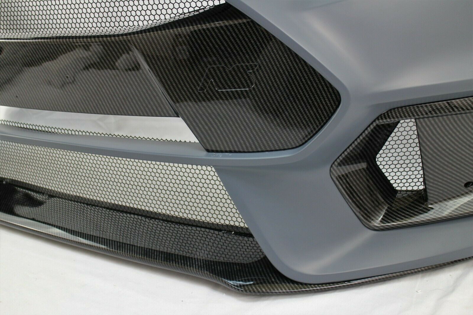 for 2016-19 Focus Rs front bumper lower valance spoiler lip splitter Carbon