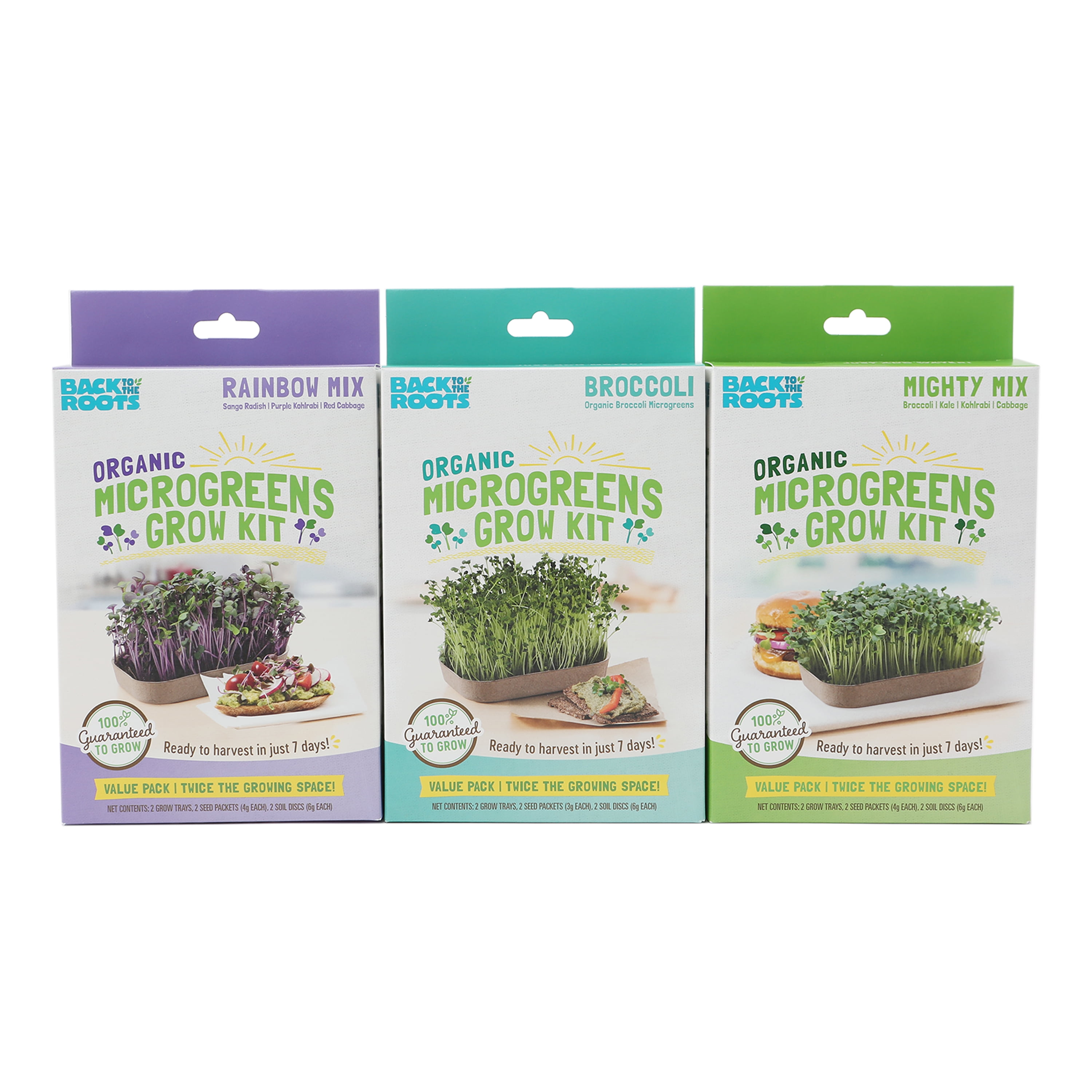 Back to the Roots Organic Microgreens Variety Kit, 3 Pack - Walmart.com