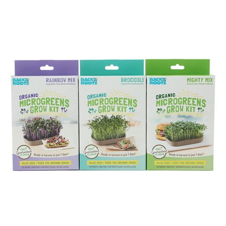 Back to the Roots Organic Microgreens Variety Kit, 3 Pack
