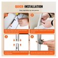 thumbnail image 5 of Toilet Safety Rail, Bathroom Grab Bar, Adjustable Width & Height, 300lbs Capacity, Handicap Support, Seniors, Padded Armrests, Secure Assist Handle, 5 of 7