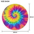 thumbnail image 6 of Rainbow Tie Dye Mandala Pattern Round Tablecloth 60"x60",Wrinkle Wipeable Table Cloth for Kitchen Dining Room Picnic Patio Party, 6 of 6