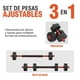 thumbnail image 3 of Set De Mancuernas Ajustables Barra Discos Pesas Ejercicio, 3 of 8