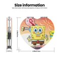 thumbnail image 3 of Pofeuu SpongeBob SquarePants for Portable Pocket Makeup Mirror PU Cover Compact Travel Mirror with Normal and Magnifying Double Sided Glass-Round Shape-Heart Shape, 3 of 9
