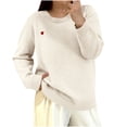 thumbnail image 2 of Ailaofu Fuzzy Soft Sweaters Oversized Solid Sweaters Crewneck Knit Casual Pullover 2026 Trendy Outfits, 2 of 7