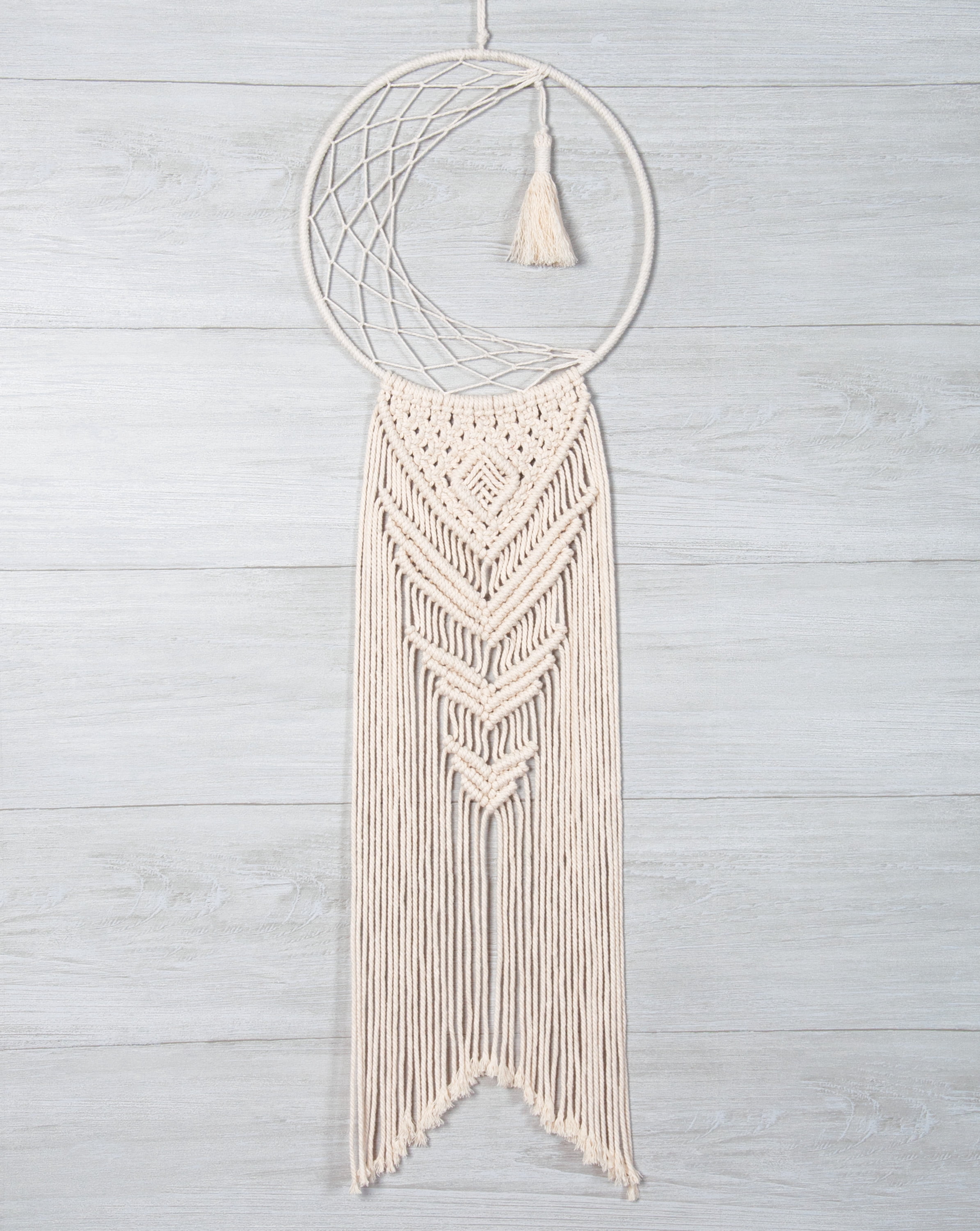 Make-rame, Moon Dreamcatcher Macrame Wall Hanging Kit