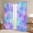 thumbnail image 2 of Feelyou Purple Blue Sky Curtains Pack of 2 (42x84 Each), Dreamy Stars Curtains Blackout, 2 of 6