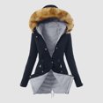 thumbnail image 2 of Winter Coats for Womens Hooded Warm Winter Overcoat with Lined, Winter Parka Jacket Thick Down Outerwear Jacket for Women Grey XXXL, 2 of 7