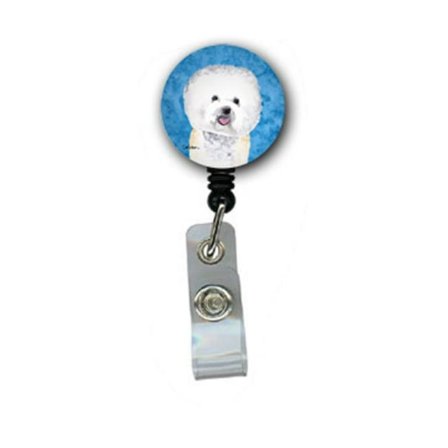 Bichon Frise Retractable Badge Reel Or Id Holder With Clip