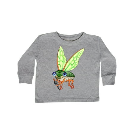 

Inktastic Cute Cicada with Microphone Gift Toddler Boy or Toddler Girl Long Sleeve T-Shirt