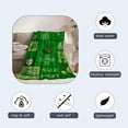 thumbnail image 3 of St. Patrick''s Day Green Plaid Lucky Shamrocks Irish Blanket - Soft Fuzzy Fleece for Couch, Sofa, Bed - Gift 50x60, 3 of 6