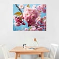thumbnail image 2 of ONETECH  Flower Canvas Wall Art Cherry Sakura Blossom in Spring Picture Print Modern Home Decor Elegant Flowers Artwork Abstract Floral Paintings on Canvas for Bedroom Girls Room Decor, 2 of 4