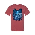 thumbnail image 2 of Wild Bobby, Tiger In The Snowy Night Animal Lover Men's Graphic T-Shirt, Vintage Heather Red, 5XL, 2 of 3