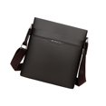 thumbnail image 3 of Bolso de hombro con cremallera para hombre, tipo cartera de negocios, para en bicicleta, hacer ejercicio, cumpleaños Marrón, 3 of 8