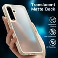 thumbnail image 5 of JETech 5 in 1 Matte Case for Samsung Galaxy S24+ / S24 Plus 5G with 2-Pack Screen Protector and Camera Lens Protector, Translucent Back Protective Phone Cover, Tempered Glass Film (Gold), 5 of 7