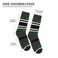 thumbnail image 3 of Women's Men's Thin Green Line America Flag Colorful Novelty Pattern Crew Athletic Socks, 3 of 7