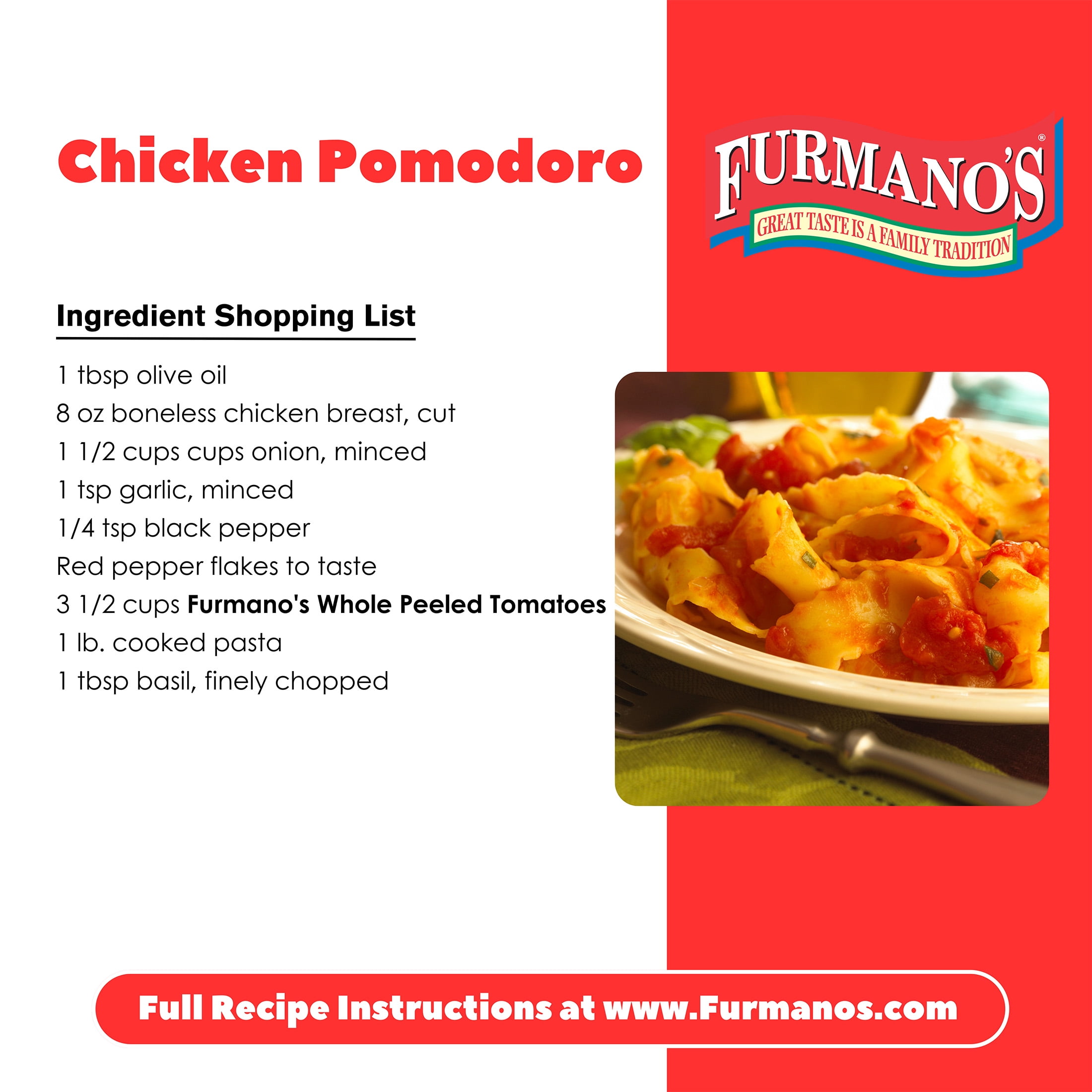 (6 pack) Furmano's Whole Peeled Tomatoes, 28oz, Can