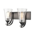 thumbnail image 6 of 1492-MB Millennium Lighting Natalie - 2 Light Bath Vanity-10 Inch Tall and 14.5 Inch Wide-Matte Black Finish, 6 of 8
