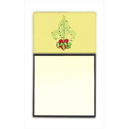 Carolines Treasures 8501SN Christmas Tree Fleur de lis Refiillable Sticky Note Holder or Postit Note Dispenser, 3 x 3