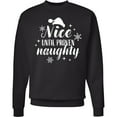 thumbnail image 2 of Inktastic Christmas Nice Until Proven Naughty Adult Sweatshirt, 2 of 4