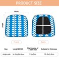 thumbnail image 3 of Blue and White Modern Art Geometric Seat Covers for Dining Room Chairs Set Of 4,Stretch Printed Washable Chair Seat Cover with Elastic Ties and Button,Removable Waterproof Couch Cushion Covers, 3 of 6
