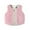 Pink, variant on Toddler Newborn Boys Girls Fleece Sleeveless Jacket Coats Kids V-Neck Warm Vest Buttons Waistcoat Tops Fall Winter Clothing Padded Undershirts for 9 Months-5 Years