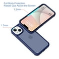 thumbnail image 3 of For iPhone 15 Plus Phone Case,Translucent Frosted Skin Feel Anti-Scratch Hard PC Back Soft TPU Edge,Shockproof Bumper Protective Ultra Slim Thin Fit Rugged Phone Case Cover,Darkblue, 3 of 6