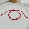 thumbnail image 4 of Cheers US 10Pcs Summer String Bracelets Red Bracelet Red Cord Bracelet Adjustable Kabbalah Red Knot String Bracelet Amulet for Evil Eye and Good Luck for Friendship, 4 of 7