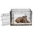 thumbnail image 2 of FurHaven Pet Products Faux Lambswool Bolster Crate Pet Bed - Cream, Large, 2 of 17