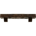 thumbnail image 2 of Ekena Millwork 8"H x 8"D x 48"W Pecky Cypress Faux Wood Fireplace Mantel Kit with Ashford Corbels, Premium Aged, 2 of 12