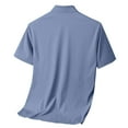 thumbnail image 4 of YABCSAZ Men's Classic T-Shirt Button Down Short Sleeve Moisture-Wicking V Neck Tee Undershirts Summer Casual Loose Fit Comfortable Soft Tops Outdoor Daily Gym Workout Athletic, 4 of 4