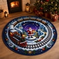 thumbnail image 5 of Christmas Rugs, 3D Rugs Optical Illusion Christmas,Soft Non-Slip Washable, Round Floor Carpet For Porch Holiday Entryway Living Room Deco, 5 of 6