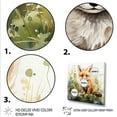 thumbnail image 3 of Designart "Minimalist Fox with Blooming Portrait II" Animals Framed Wall Art Decor - Modern Green Fox Hallway Framed Wall Art Decor, 3 of 6