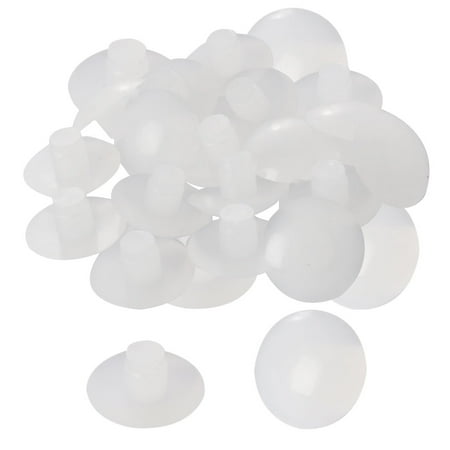 Outdoor Patio Furniture Chair Glides 24pcs 6mm White Stem Bumpers Glide, Patio Outdoor Furniture Glass Table Top Anti-collision Embedded ()