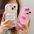 thumbnail image 2 of Funda de teléfono con soporte original de Sanrio Hello Kitty para iPhone 14 11 13 12 Pro Max XR XS 7 8 Plus SE 2, funda a prueba de golpes, accesorios Y2K xuanjing  unisex, 2 of 2