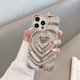 thumbnail image 3 of Funda de teléfono con diseño de corazón brillante para iPhone 16, 15, 14, 13, 12, 11 Pro Max, bonita y lujosa funda trasera de silicona suave a prueba de golpes, 3 of 5