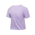 thumbnail image 4 of Pincandy Women Short Sleeve T Shirts Basic Tees Cropped Tshirts Casual Summer Tops Crewneck Plain Petite Tops,Purple,XL, 4 of 4