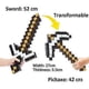 thumbnail image 2 of 2025 2 in1 Pickaxe and Sword Toy, 2 of 5