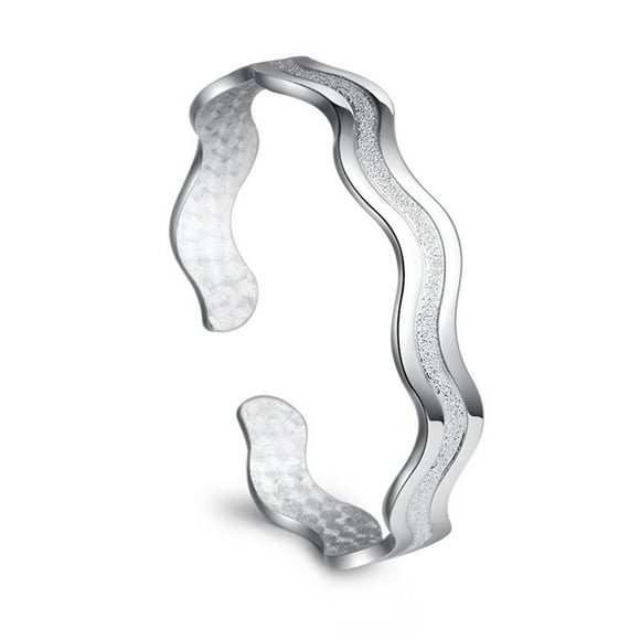 LYMAYTER Ladies Bangle Women's Bangle - Opening, Frosted, AdjUS-CYYLtable