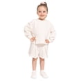 thumbnail image 5 of Wonder Nation Toddler Girls Crewneck Sweatshirt with Bow, Sizes 12M-5T, 5 of 7