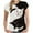 #1-Black, variant on Patlollav Womens Plus Size Fashion 3D Cat Print Casual T-Shirt Summer Short Sleeve O-Neck Blouse
