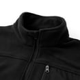 thumbnail image 3 of VSSSJ Men's Fleece Jacket Full Zip Winter Jacket Stand Collar Long Sleeve Windproof Soft Warm Jackets Outdoor Hiking Coats with Zipper Pockets Black XL, 3 of 5